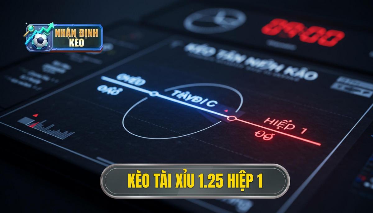 Kèo tài xỉu 1.25 hiệp 1