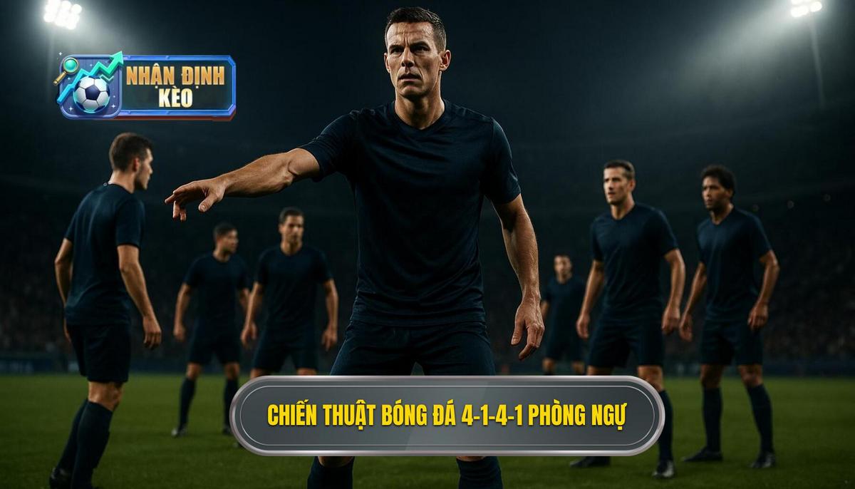 Định hình Chiến thuật bóng đá 4-1-4-1 phòng ngự